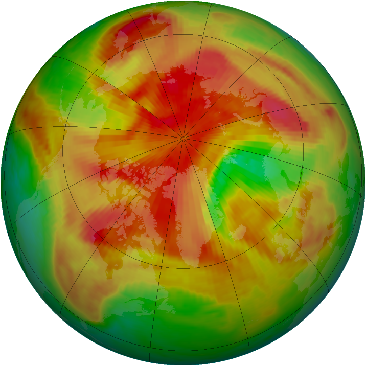 Arctic ozone map for 06 April 1989